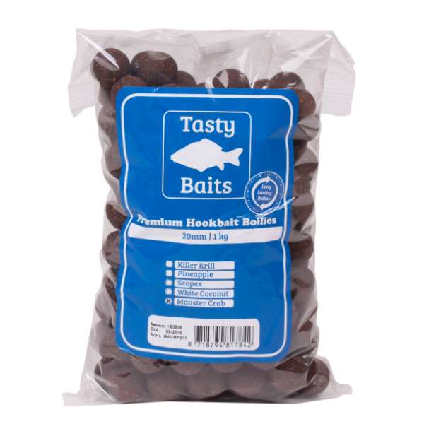 Tasty Baits Hookbait Boilies 20mm 1kg Monster Crab