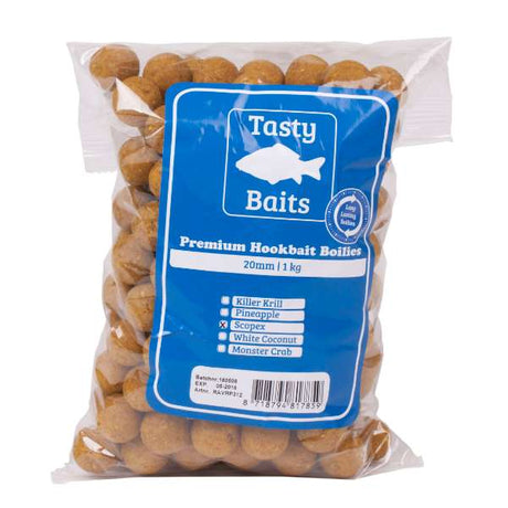 Tasty Baits Hookbait Boilies 20mm 1kg Scopex