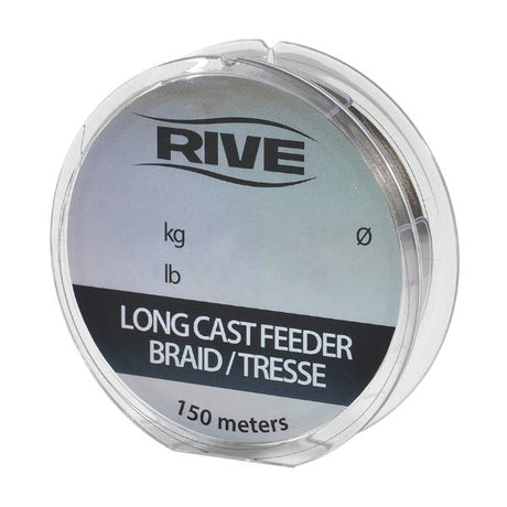 Rive Long Cast Feeder Geflochtene Schnur 0.13mm 150m Dunkelgrau
