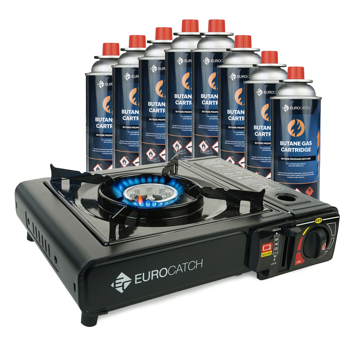 Eurocatch Outdoor Gaskocher + Gaskartuschen