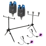 X2 Base Rodpod Set – 2 Bissanzeiger, 2 Swinger – Karpfenangeln