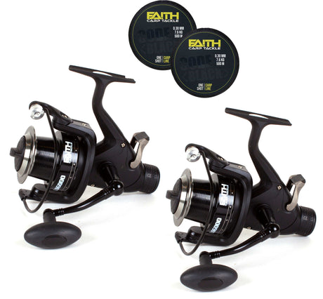 Faith LS 6000 Freilaufrollen 2er Set mit Schnur