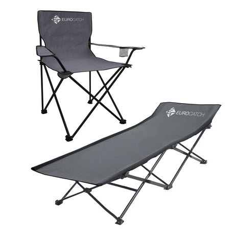 Eurocatch Campingstuhl & faltbares Feldbett – Set
