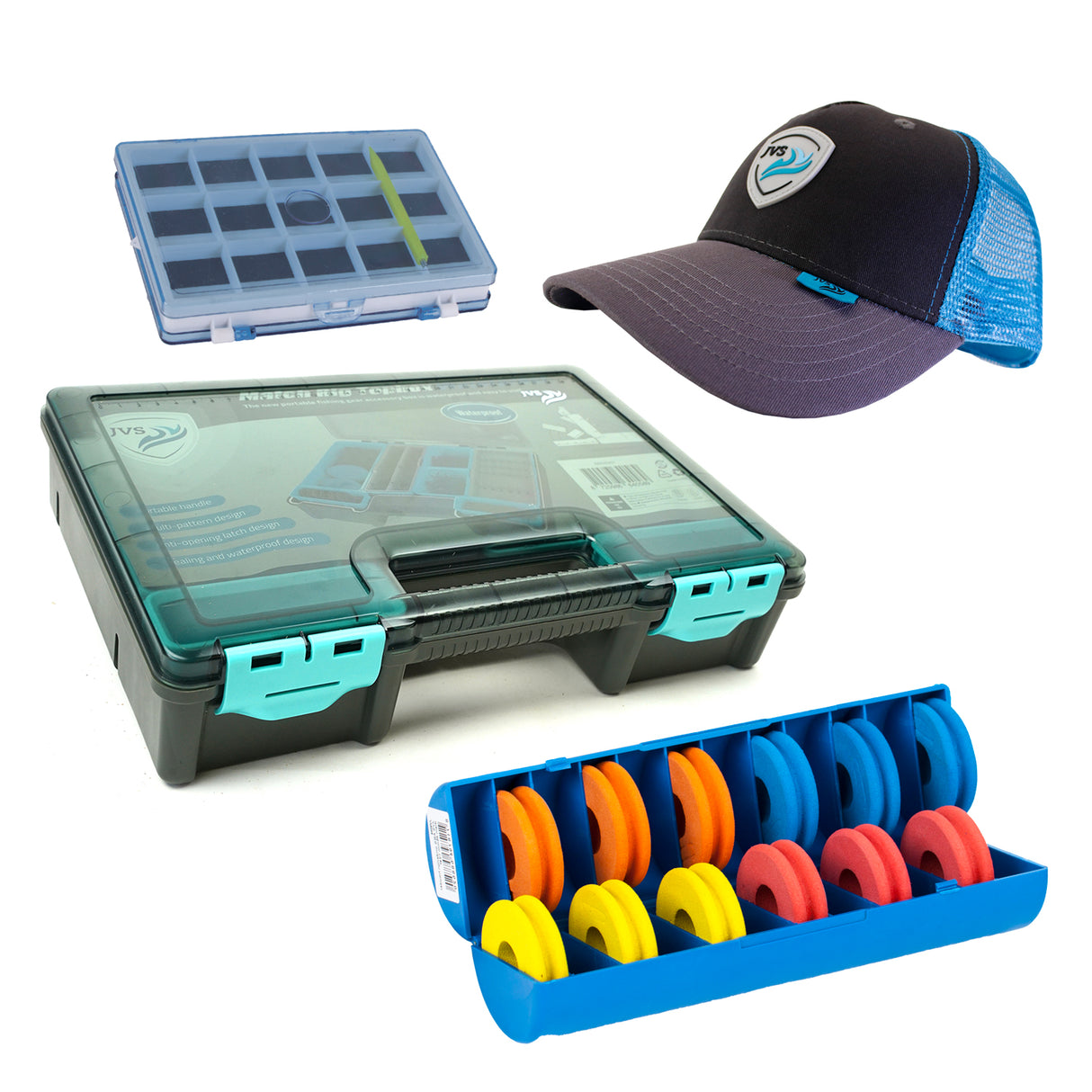 JVS Weißfisch-Aufbewahrungsset – 4-teiliges Tackle Organizer Set