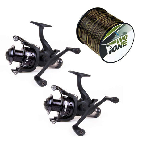 X2 Combat Runner 2 Rollenset – Karpfenrolle – 2 Rollen + Schnur