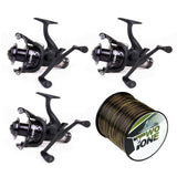 X2 Combat Runner 3 Rollenset – Karpfenrolle – 3 Rollen + Schnur