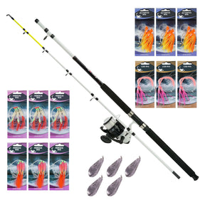 FISH-XPRO Nordsee Bootsangelset Komplett – Rute, Rolle, Vorfächer (19-teilig)