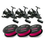 Faith Proteus Freerunner LC 8000 Set – Karpfenrollen-Set mit Fluorocarbon-Schnur