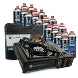 Eurocatch Outdoor Gaskocher + Gaskartuschen 20