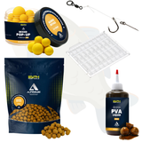 Scopex Boilie Rig Set Karpfen mit Boilies Pop Ups Chod Rig und PVA Liquid
