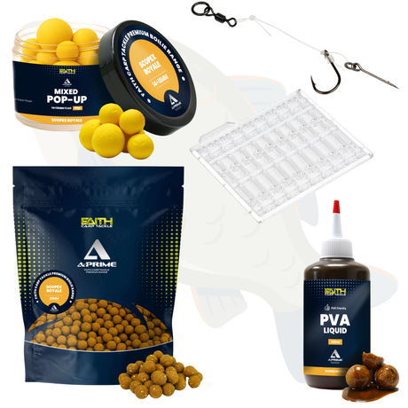 Scopex Boilie Rig Set Carp with Boilies Pop Ups Chod Rig and PVA Liquid