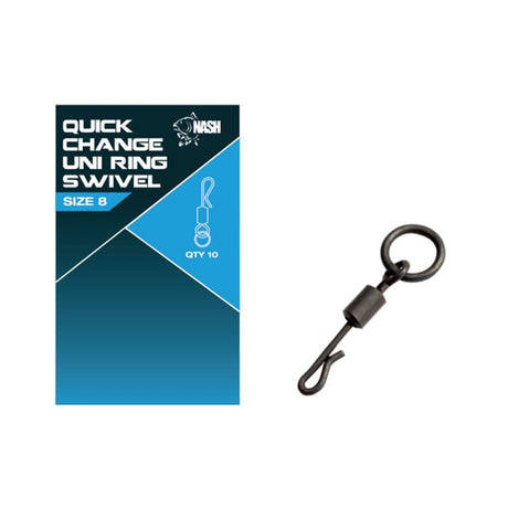Nash Quick Change Ring Swivel Größe 8