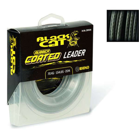 Black Cat Gummibeschichtetes Vorfach 20m Grau