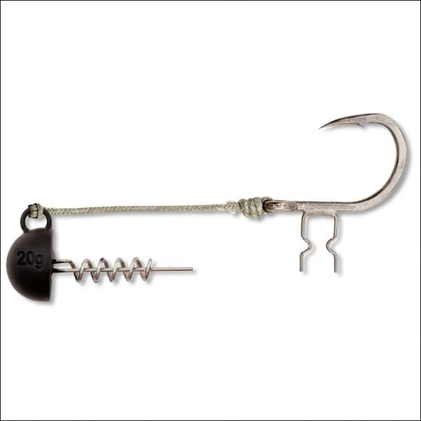Black Cat Shad Claw Rig Bleikopf 100kg Hakengröße 6/0