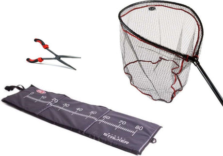 Spinning Starter Set with Rod, Reel, Bag, and Landing Net Set