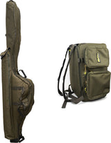 Faith Angeltaschen-Set – Futteral & Rucksack Grün für Angler