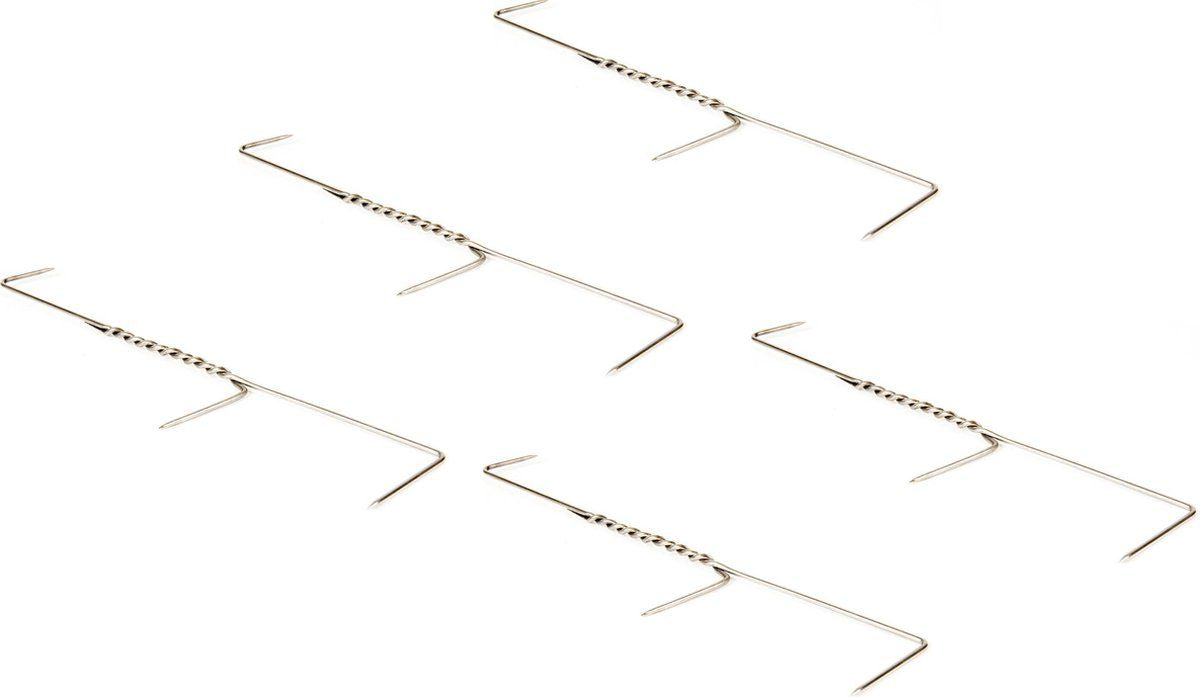 X2 Räucherhaken Edelstahl doppelt 5 Stück